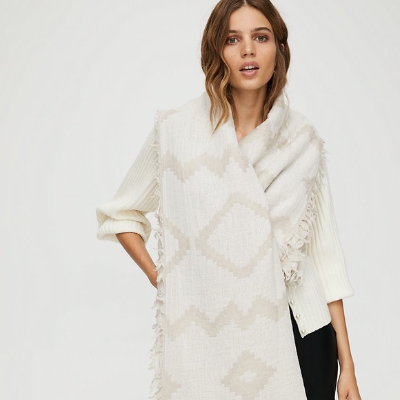 Aritzia Accessories - Wilfred Diamond Mosaic Blanket Scarf